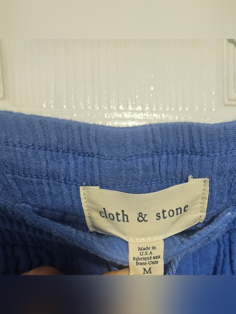Cloth & Stone Shorts Blue 100% Cotton Gauze Made in USA Lounge Sleep Beach - Picture 3 of 11